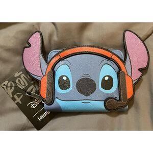 NWT LF Loungefly Disney Lilo & Stitch Headphones Gamer Stitch Zip Around Wallet